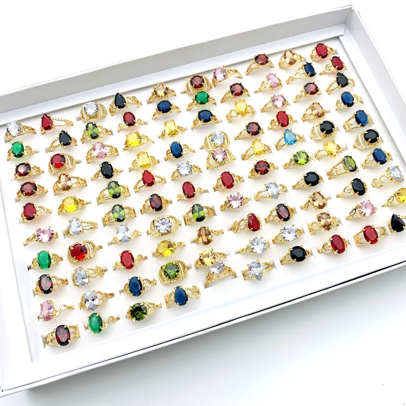 Multicolor Zircon Stone Rings For Women Wholesale Fashion Gemstone Jewelry  Accessories With Display Box Perfect For Parties And Gifting From  Zecen2020, $22.63